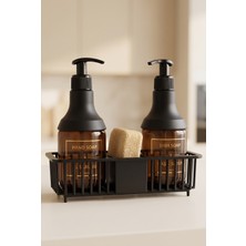 LE Paris Amber 2’li Cam Sabunluk Seti | El ve Bulaşık Sabunu Seti | Standlı Banyo Düzenleyici | 250 ml x 2