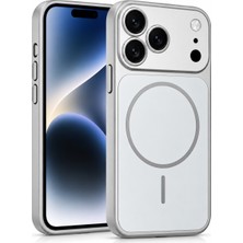 Coverzone iPhone 15 Pro Için iPhone 18 Pro Görünümlü Uyumlu Kılıf Magsafe ile Uyumlu Kamera Lens Korumalı Şık Metal Görünümlü Dayanıklı Arka Kapak Tasarımı H0X2