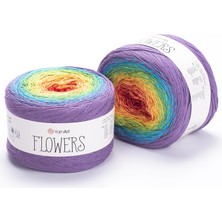 Yarnart Flowers Renkli Koton Yazlık El Örgü Ipi 277