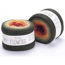 Yarnart Flowers Renkli Koton Yazlık El Örgü Ipi 302