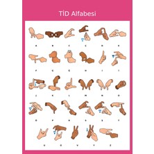 Ti Play Tid Türk Işaret Dili Alfabe Afişi 50X70 cm – Eğitici Bristol Karton 01