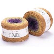 Yarnart Flowers Renkli Koton Yazlık El Örgü Ipi 315