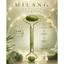 Milano Beautys Çift Taraflı Doğal Yeşil Yeşim Taşı
