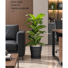 Erhan Flowers Yapay Islak Doku Mini Starliçe Bitkisi 100CM Plastik Saksı Yapay Cicek