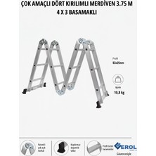 Erol Teknik Çok Amaçlı Dört Kırılımlı Merdiven 3.75 M