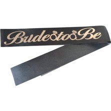 Partyplus Bride To Be Kuşak Siyah Üzeri Rose Gold Yazı 2 mt