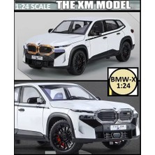 Oyuncak Sahili BMW X SUV JİP Diecast 1.24 Collectıon 2023 Model 21cm Hediyelik Koleksiyon Metal 6 Kapı Bagaj Kaput Açılır Işıksız Metalic Beyaz