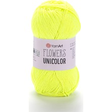 Yarnart Flowers Unicolor Fosforlu Sarı Yazlık El Örgü Ipi 762