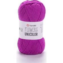 Yarnart Flowers Unicolor Koyu Pembe Yazlık El Örgü Ipi 750