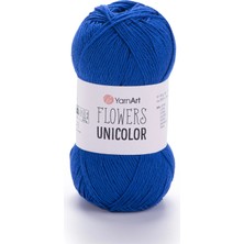 Yarnart Flowers Unicolor Saks Mavisi Yazlık El Örgü Ipi 752