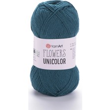 Yarnart Flowers Unicolor Petrol Yeşili Yazlık El Örgü Ipi 757