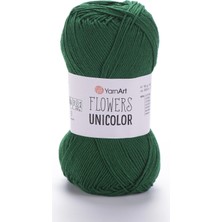 Yarnart Flowers Unicolor Zümrüt Yeşili Yazlık El Örgü Ipi 758