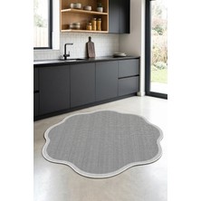 Decomia Home Dijital Kaymaz Yıkanabilir Yuvarlak Renkli Çiçekli Salon Halısı Mutfak Halısı Koridor Halısı