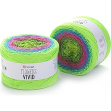 Yarnart Flowers Vivid Renkli Koton Yazlık El Örgü Ipi 506