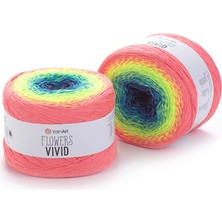 Yarnart Flowers Vivid Renkli Koton Yazlık El Örgü Ipi 505