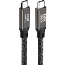 X-Level X-Booster 240W Type-C To Type-C Hızlı Şarj ve Data Kablosu Siyah