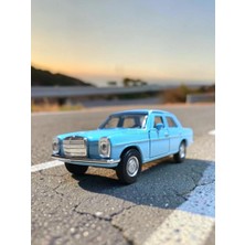 Nostaljik Lezzetler Mavi Mercedes Benz 220 Diecast Çek Bırak Model Araba