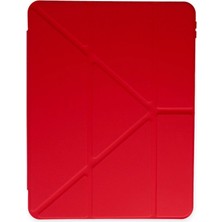 Eco Port Apple Ipad Pro 12.9 (2021) Kılıf Kalemlikli Mars Tablet Kılıfı - Kırmızı Abc