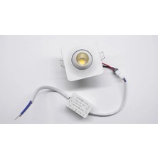 Mucize Kare Kasa Cob LED Spot / 3W Trafolu Gömme Sıva Altı Spot Lamba