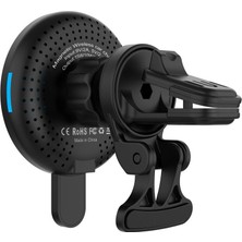 Eco Port T9 15W Magsafe Araç Tutucu - Siyah Abc