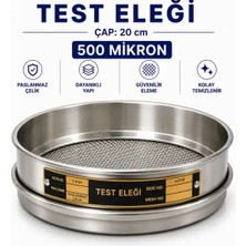 Labolist Test Eleği - Çap: 20 cm 500 Mikron Paslanmaz Çelik