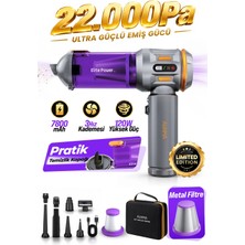 Auhma Ahv-24 Lımıted Edıtıon – 22.000PA Brushless Kablosuz Araç Içi Basınçlı Üfleme & Çekme Süpürgesi | 126.800 Rpm, 7800MAH, Hepa Filtre, 3 Mod, Pro Üfleme–şişirme Fonksiyonu