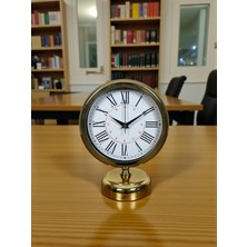 Çetiner Group Gold Asaleti Roma 25 x 20 cm Metal Masa Saati