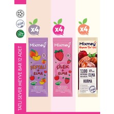 Mixmey Tatlı Sever Meyve Barı – 12 Adet | Sağlıklı Atıştırmalıklar – Vegan, Glutensiz (20GR X 12 ADET)