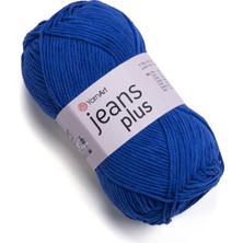 Yarnart Jeans Plus Saks Mavisi Koton Yazlık Tüylenmez El Örgü Ipi 47