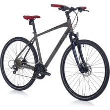 Carraro Sportive 225 Hd Fren 24 Vites 28 Jant Şehir Bisikleti Mat Antrasit Siyah Kırmızı 51 Kadro