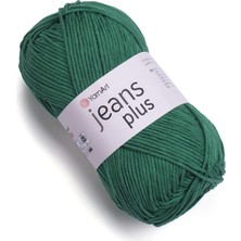 Yarnart Jeans Plus Koyu Yeşil Koton Yazlık Tüylenmez El Örgü Ipi 52