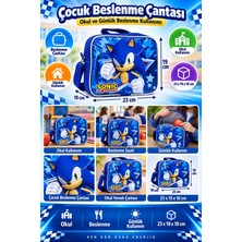 Sonic Beslenme Çantası Çocuk Öğrenci Okul Yemek Çantası Günlük Okul Kullanımı 23X19X10 cm