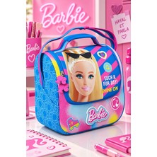 Barbie Termoslu Beslenme Çantası Çocuk Öğrenci Okul Yemek Çantası Günlük Kullanım 22X20X12 cm