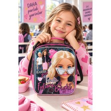 Barbie Beslenme Çantası Çocuk Öğrenci Okul Yemek Çantası Günlük Okul Kullanımı 25X20X10 cm