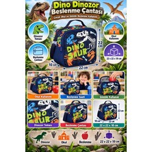 Dodomar Dino Dinozor Beslenme Çantası Çocuk Öğrenci Okul Yemek Çantası Günlük Kullanım 22X22X10 cm
