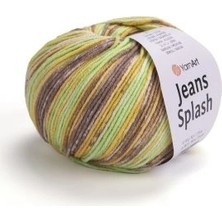 Yarnart Jeans Splash Ebruli Renkli Koton Yazlık Tüylenmez El Örgü Ipi 958