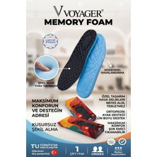 Voyager Memory Foam MFS Terleme Yapmayan Özel Dizayn Ortopedik Tabanlık Siyah