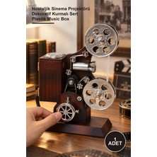 Yenilig 1 Adet Film Makinesi Tasarımlı Müzik Kutusu – Nostaljik Sinema Projektörü Dekoratif Kurmalı Sert Plastik Music Box