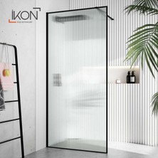 ikon Siyah Nervürlü Cam Yan Panel / Separatör