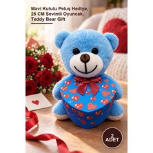 Yenilig 2 Adet Ayıcık – Mavi Kutulu Peluş Hediye, 25 cm Sevimli Oyuncak, Teddy Bear Gift