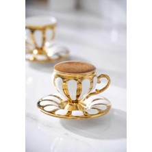 Kazan Hobi Karius Gold 6'lı Kahve Fincan Takımı HXF-06876