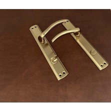 Koldoor Trim Titanyum Gold Lüx Aynalı Wc Banyo Kapı Kolu Içeri Girerken Sağ Elle Açılır 1 Takım