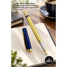 Yenilig 2 Adet Roller Kalem – Lacivert Gold Tasarım Metal Gövde, Kutulu Hediye Seçeneği, Rollerball Pen, Isim/logo Baskılı
