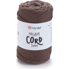 Yarnart Macrame Cord 3 mm Kahverengi Makrame Ipi 769