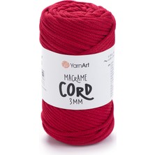 Yarnart Macrame Cord 3 mm Kırmızı Makrame Ipi 773