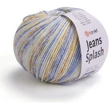 Yarnart Jeans Splash Ebruli Renkli Koton Yazlık Tüylenmez El Örgü Ipi 956