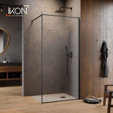 ikon Siyah Şeffaf Cam Yan Panel / Separatör