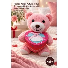 Yenilig 3 Adet Hediyelik Ayıcık – Pembe Kalpli Kutuda Peluş Oyuncak, Hediye Seçeneği, Teddy Bear, Gift