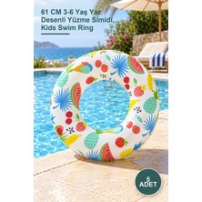 Yenilig 5 Adet Desenli Çocuk Deniz Simidi – 61 cm 3-6 Yaş Yaz Desenli Yüzme Simidi, Kids Swim Ring