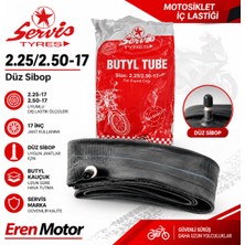 Servis 2.25/2.50-17 Motosiklet Iç Lastik Düz Sibop Butyl 17 Jant